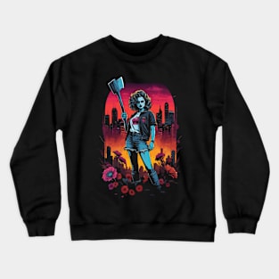 Final Girl Vintage Flower Horror Crewneck Sweatshirt